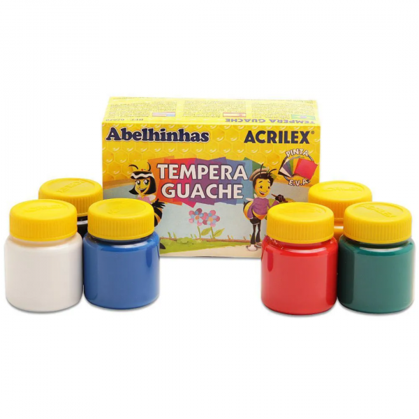 TINTA GUACHE 15ML C/6 ACRILEX